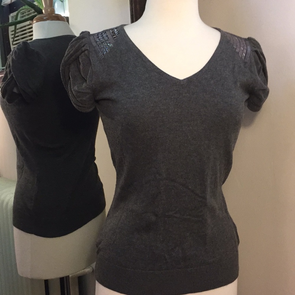 Sweater tee w/shoulder embellishments!!!